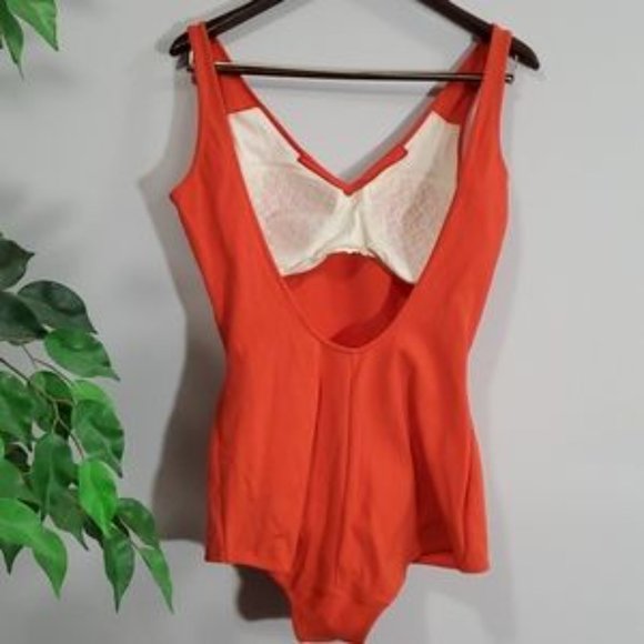 Vintage Helanca Swimsuit Tangerine - Picture 3 of 11
